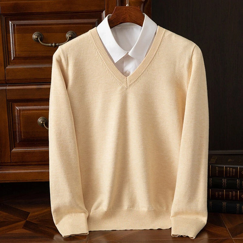 Men cashmere blend sweater - blend,