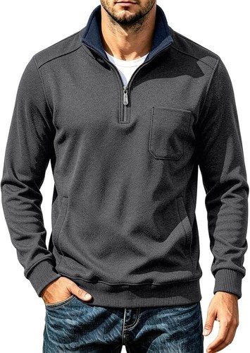 Men quarter zip sweatshirt - zip,